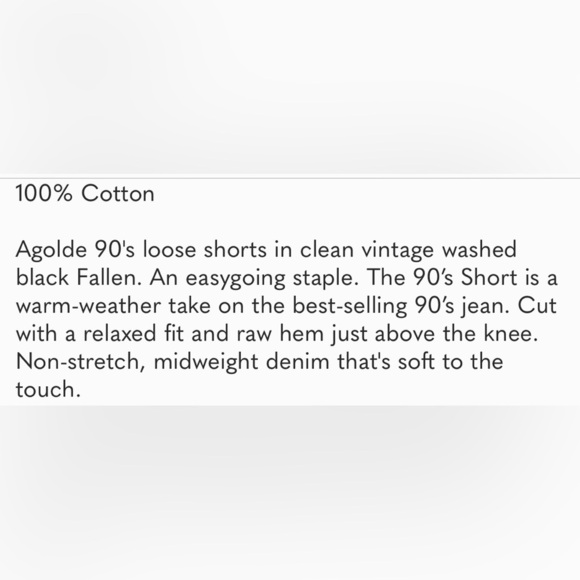 Agolde 90s Mid Rise Loose Short in Fallen Size 32 NWT - Picture 4 of 14